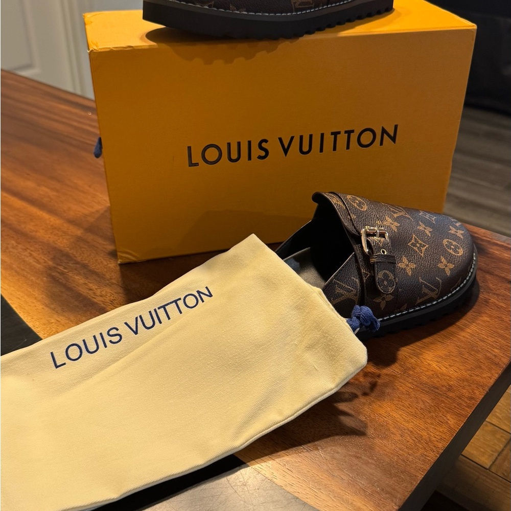 Louis Vuitton Monogram Brown Slip-On Loafers